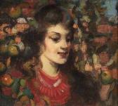 HENRY George Morrison R 1891-1983,YOUNG GIRL WITH APPLES,1895,Lyon & Turnbull GB 2005-12-08