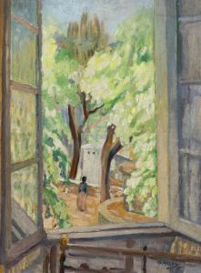 HENRY Grace 1868-1953,View from an Open Window, South of France,Adams IE 2024-03-27
