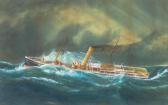 HENRY Gregory A 1961,Ship in Stormy Sea,1903,Mossgreen AU 2016-11-21