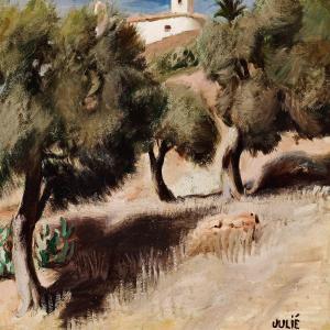 HENRY Julie 1900-1900,Olive trees in the South of France,Bruun Rasmussen DK 2011-05-30
