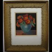 HENRY M.W,GERBERA DAISIES; ROSES IN A BLUE VASE,Waddington's CA 2010-09-20