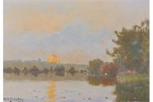 HENRY MILLER Charles 1877-1945,A Sunset River Landscape,John Nicholson GB 2015-06-11