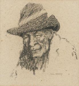 HENRY Paul 1877-1958,Head of an Old Achill Man,Adams IE 2015-09-30