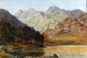 HENS WARD 1897-1963,Lake in Mountain Landscape,Westbridge CA 2018-05-27