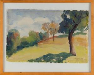 HENSCHE Ada Reyner 1901-1985,Fall landscape,1941,Eldred's US 2024-03-13