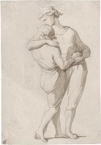 HENSEL Wilhelm 1794-1861,Zwei Jünglinge in Umarmung,Galerie Bassenge DE 2017-05-26