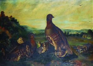 HENSHAW Arthur C 1877,English Partridges with their Chicks,1897,John Nicholson GB 2016-10-12
