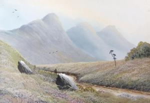 HENSHAW S 1900,View of three mountain peaks,Bellmans Fine Art Auctioneers GB 2017-05-16