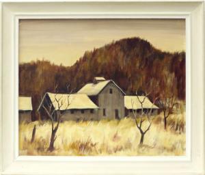 HENSON Percy Henry Edgar 1890-1975,Barn at Whitemud Now no More,1967,Lando Art Auction CA 2019-02-24