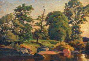 Hentia Sava 1848-1904,Sunset Over the River,1882,Artmark RO 2022-06-15