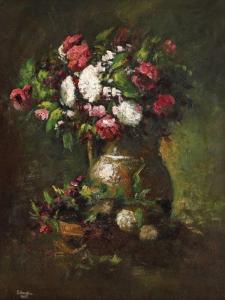Hentia Sava 1848-1904,Vase with Peonies,1889,Artmark RO 2023-10-18