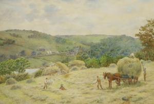HENTON George Moore,Village of River from Crabble Hill near Dover,1890,Gorringes 2021-07-26