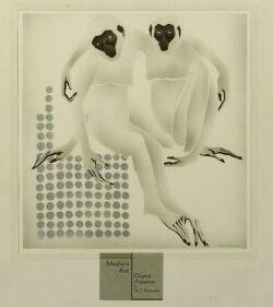 HENTSCHEL William Ernst 1892-1962,Monkeys,Skinner US 2002-12-07