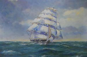 HENTY CREER Deidre 1940,portrait of the sailing ship, the 'Mount Stewar,Crow's Auction Gallery 2021-09-15