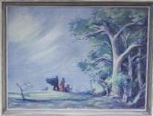 HENTZEL M,Figures in a Landscape,1939,Simon Chorley Art & Antiques GB 2014-09-24