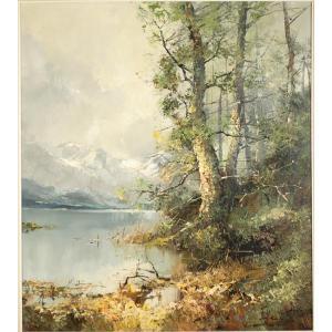 HENZE MORRO Ingfried Paul 1925-2013,European mountain landscape,Ripley Auctions US 2011-07-23