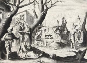HEPNER,Bande de bohémiens au déjeuner,1817,Dogny Auction CH 2015-06-09