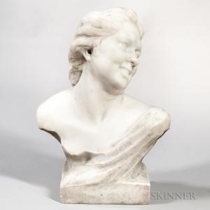 HERBAYS Jules 1866-1940,Marble Bust of a Young Woman,Skinner US 2018-10-13