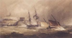 HERBERT Alfred 1820-1861,Boats running for Folkstone Harbour,1845,Sotheby's GB 2004-03-10