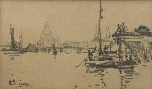 HERBERT C 1800-1800,Yarmouth boat scene,1906,David Lay GB 2023-07-30