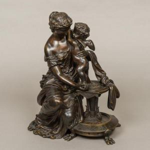 HERBERT Emile 1828-1893,Seated Woman Bathing a Cherubs Feet in a Pedest,Rowley Fine Art Auctioneers 2019-02-16