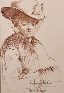 Herbert Evelyn 1800-1900,Study of a Lady,1909,John Nicholson GB 2017-09-13