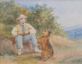 HERBERT H,Boy Feeding his Terrier,1875,David Duggleby Limited GB 2022-12-03