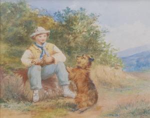 HERBERT H,Boy Feeding his Terrier,David Duggleby Limited GB 2023-09-30