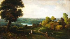 HERBERT Wilfred Vincent 1800-1800,Landscape with Traveling Family,Weschler's US 2011-09-17