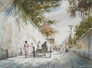 HERBERT Wilfred Vincent 1800-1800,Street Scene, Hamilton, Bermuda,Bonhams GB 2005-12-12