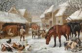 HERBERTE Edward Benjamin 1857-1893,A farmyard in winter,Bonhams GB 2009-06-02