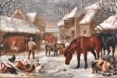 HERBERTE Edward Benjamin 1857-1893,Winter scene in the farmyard,1888,John Nicholson GB 2012-03-01