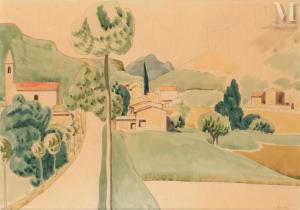 HERBIN Auguste 1882-1960,Paysage au village,Millon & Associés FR 2024-03-26