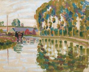 HERBIN Auguste 1882-1960,PAYSAGE AUX PEUPLIERS,1907,Sotheby's GB 2014-12-04