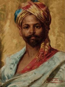HERBO Leon 1850-1907,Portrait d'oriental,Mercier & Cie FR 2024-04-07