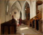 HERBOIS D 1800-1800,Intérieur d'église animé,1888,VanDerKindere BE 2011-11-15