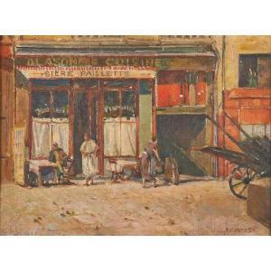 HERBST Frank C 1912-1970,French storefront,Rago Arts and Auction Center US 2014-09-12