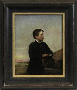 HEREAU Jules 1839-1879,PORTRAIT OF A YOUNG SOLDIER,McTear's GB 2017-04-26