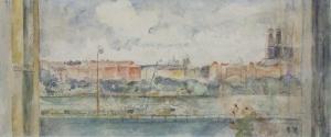 HERGARDEN BERNHARD 1880-1966,View of Duesseldorf,Peter Karbstein DE 2020-03-14