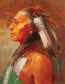 HERGET Herbert M. 1885-1950,Bust of an Indian Brave,Jackson's US 2014-11-18