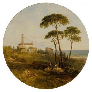 HERING George Edwards 1805-1879,Mediterranean coastal landscape,Rosebery's GB 2022-11-16
