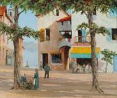 HERIOT G 1900-1900,Town scene on Italian Riviera,Mallams GB 2012-02-16