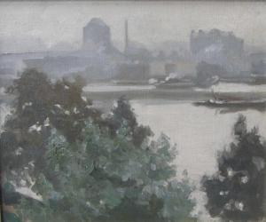 HERIOT Robertine 1907-1927,View of the Thames, London,Halls GB 2023-01-11