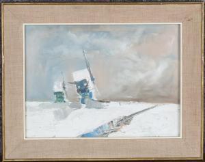 HERITAGE WRIGHT John,Windmills in a Snowy Landscape,20th century,Tooveys Auction 2021-06-23