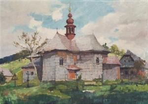 HERMAN Jiri 1892-1969,The Church in Velké Karlovice,Palais Dorotheum AT 2017-11-25
