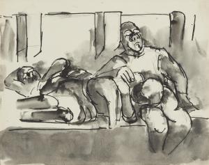 HERMAN Josef 1911-2000,Sleeping figures,Rosebery's GB 2024-03-12