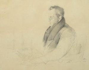 HERMANN Georgi 1816-1847,dargestellt wird der Dichter Ludwig Tieck,1829,Heickmann DE 2010-06-19