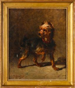 HERMANN Léon Charles 1838-1907,Portrait d'un Yorrkshire terrier,Coutau-Begarie FR 2024-04-17