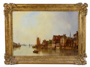 HERMANN Ludwig 1812-1881,Dutch harbour scene,1848,Batemans Auctioneers & Valuers GB 2022-11-05