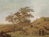 HERMANSZ VINCK Jan 1597-1649,A dune landscape with wanderers andgoats,Palais Dorotheum AT 2011-04-13